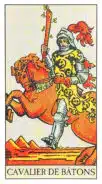 Cavalier de Bâtons - Tarot Rider Waite