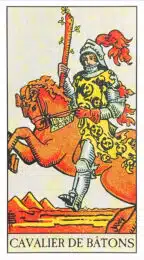 Cavalier de Bâtons - Tarot Rider Waite