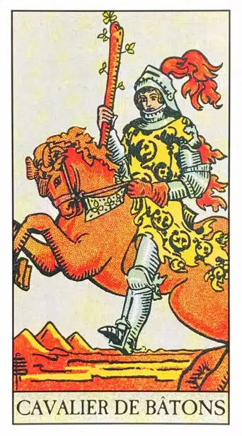 Cavalier de Bâtons - Tarot Rider Waite