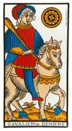 Cavalier de Deniers - Tarot de Marseille