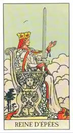 Reine d'Épées - Tarot Rider Waite