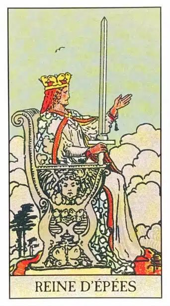 Reine d'Épées - Tarot Rider Waite