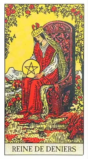 Reine de Deniers - Tarot Rider Waite