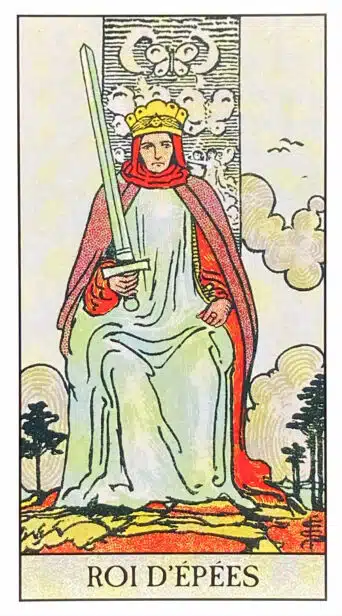 Roi d'Épées - Tarot Rider Waite