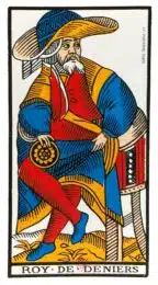 Roi de Deniers - Tarot de Marseille