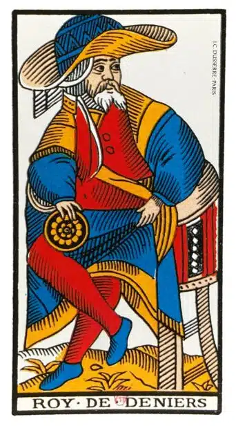 Roi de Deniers - Tarot de Marseille