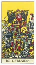 Roi de Deniers - Tarot Rider Waite
