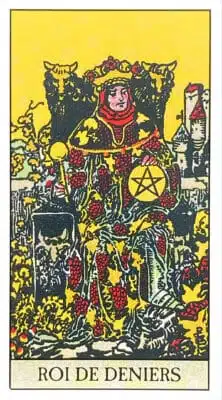 Roi de Deniers - Tarot Rider Waite