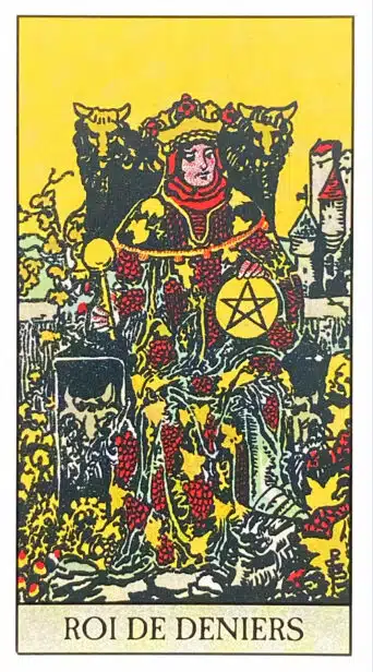Roi de Deniers - Tarot Rider Waite