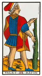 Valet de Bâtons - Tarot de Marseille