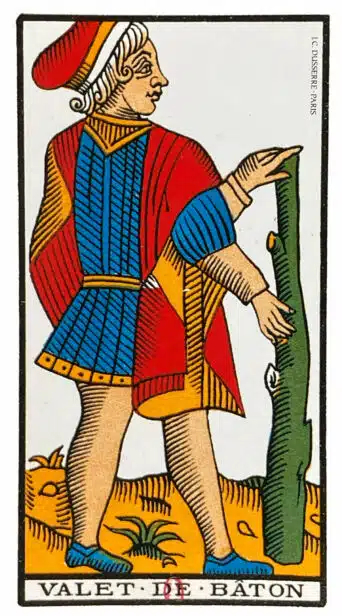 Valet de Bâtons - Tarot de Marseille
